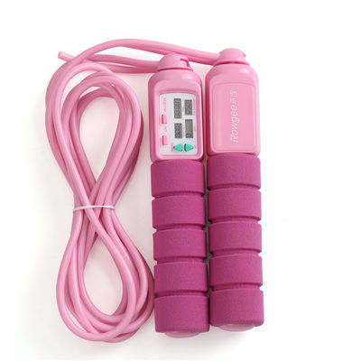 Corde de saut de fitness ABS Manche Perte de poids Corde de saut pour la maison Compteur de boucle de fitness jusqu'à 9999 OK-168 Bleu