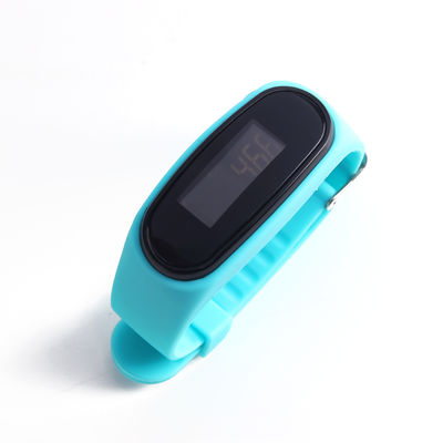 Rectangle rose de silicone portable de suivi des pas de poignet simple pedomètre