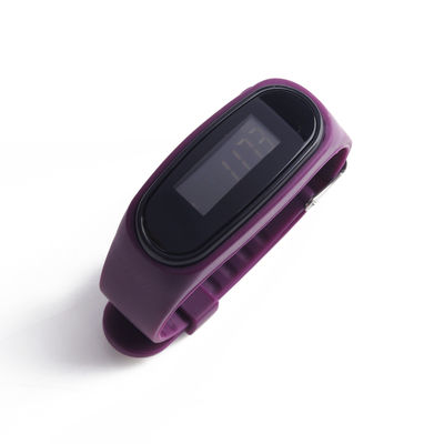 Casse ABS Gel de silice Pédomètre de remise en forme Montre Calorie Compteur de pas Certifié RoSH