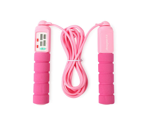 Corde à sauter numérique portable avec réglage du temps d'exercice et compteur de boucles pour un entraînement de fitness efficace