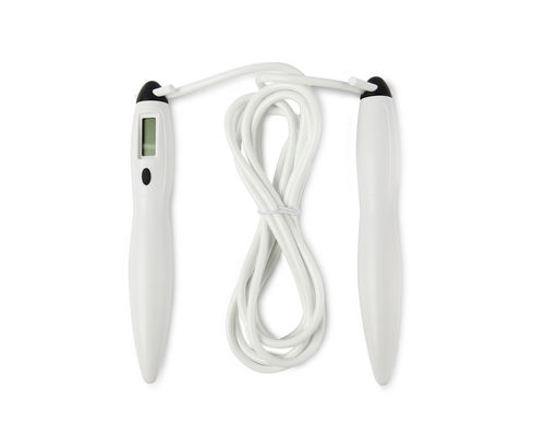 Corde de saut personnalisée blanche de gymnase numérique Corde de saut numérique 300 cm réglable