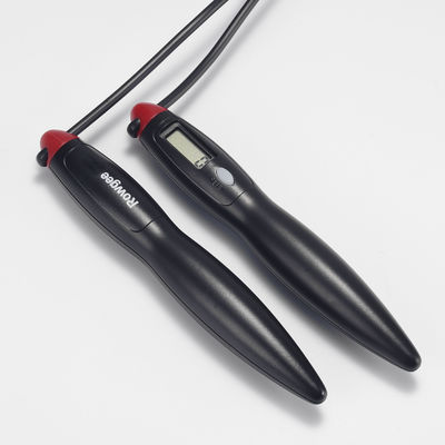 Corde de saut sans fil noire simple JS-310 avec 200 mm de longueur et compteur de boucle