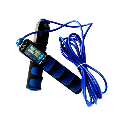 Corde de saut de fitness Logo de couleur personnalisée Noir bleu foncé Corde de saut électronique Exercice Corde de saut OK-168