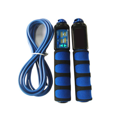 Corde de saut de fitness Logo de couleur personnalisée Noir bleu foncé Corde de saut électronique Exercice Corde de saut OK-168