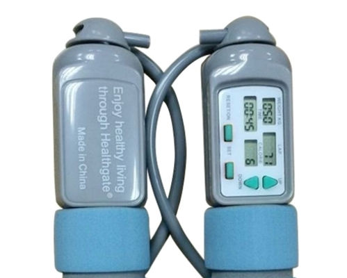 Corde de saut de fitness ABS Manche Perte de poids Corde de saut pour la maison Compteur de boucle de fitness jusqu'à 9999 OK-168 Bleu