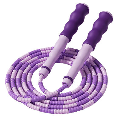 Couleur violette Corde de saut de fitness Corde de saut à perles douces pour enfants