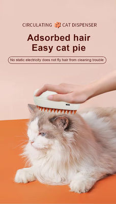 Brosse de massage à la vapeur pour animaux de compagnie avec têtes amovibles pour un nettoyage facile