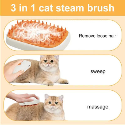 En gros 3 en 1 Pet Electric Cat Dog Brush à vapeur Peignoir de toilettage avec pulvérisation électrique Anti-volant