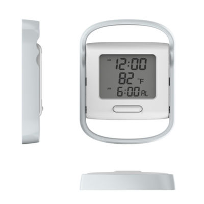 Mini horloge numérique LCD avec des secondes Horloge de chevet pour la famille et le design à la mode