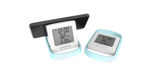 Horloge à écran LED en plastique personnalisée avec alarme de lever de soleil moderne