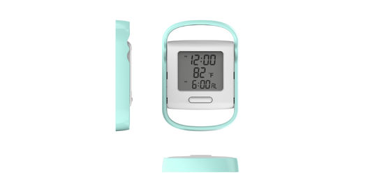 Horloge à écran LED en plastique personnalisée avec alarme de lever de soleil moderne