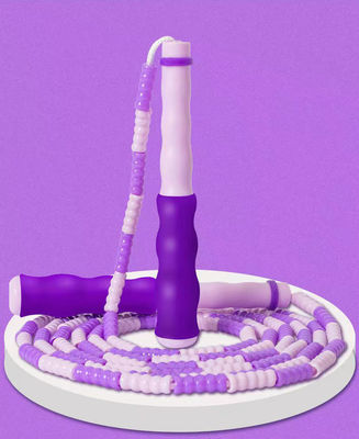 Couleur violette Unisexe Bambou Indoor Saut à la corde Exercice Saut à la corde Pour les enfants Adolescents