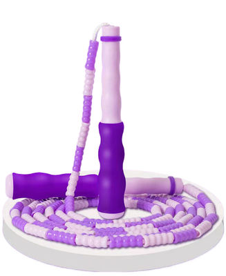 Couleur violette Unisexe Bambou Indoor Saut à la corde Exercice Saut à la corde Pour les enfants Adolescents