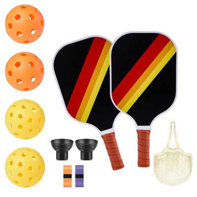 Ensemble de raquettes de pickleball en fibre de verre pour adultes avec 2 raquettes, 4 balles et un sac de transport