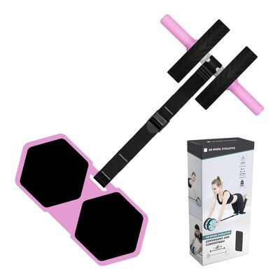 Ensemble de roue abdominale multifonctionnelle avec tapis de genou et bande de résistance pour l'entraînement des muscles centraux à domicile et l'entraînement complet du corps
