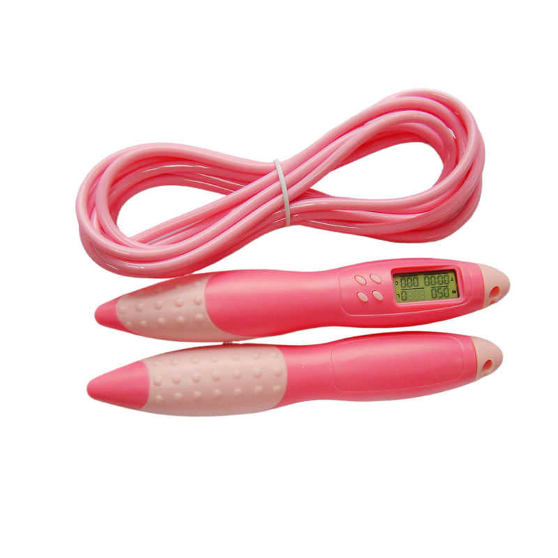 Corde de saut de fitness JP-100 tout rose support de poids Aérobie saut de corde personnalisée couleur et marque