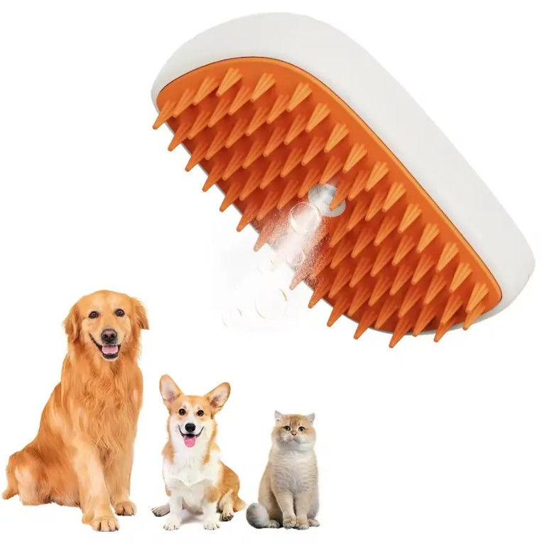En gros 3 en 1 Pet Electric Cat Dog Brush à vapeur Peignoir de toilettage avec pulvérisation électrique Anti-volant