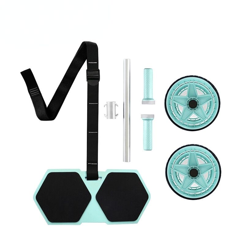 Home Fitness Ab Roller Kit avec roues antidérapantes et ceinture réglable pour l'entraînement de la force abdominale et du cœur